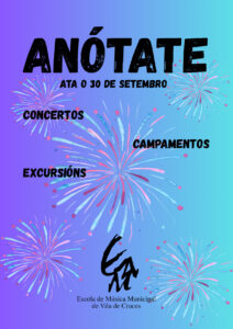 Cartel Anótate da Escola de Música Municipal de Vila de Cruces